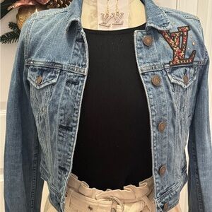 Embellished Blue Denim Jacket